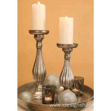 Rill Antique Finish Candle Holder For Decoration